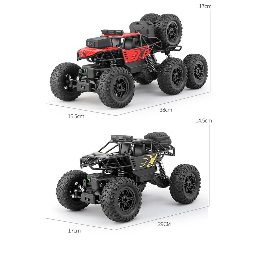 Big 4/6WDRC CAR with Led lights 2.4G Cross-country Climbing Spray Racing Car Remote Control Electric Car Fall Resistant Boy Toys